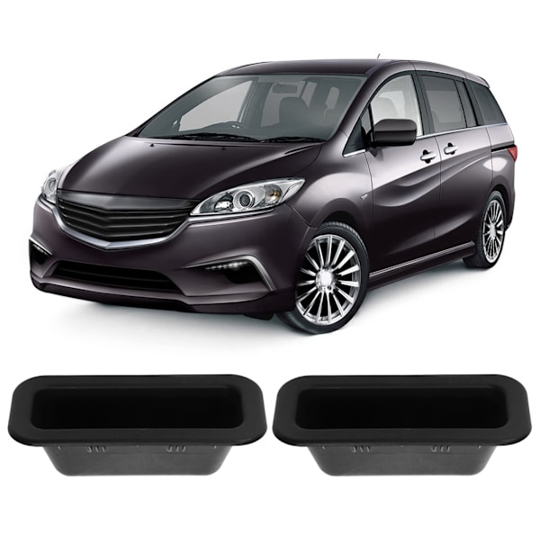 2 stk Svarte Innvendige Baklukehåndtak Trim GJ6A 68 966 Erstatning For Mazda 3 5 CX‑5 CX‑7 RX‑8