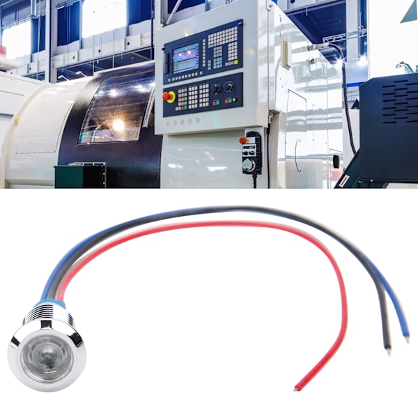 4 Sett Forhåndstilkoblede Runde LED-lys Vanntette 2-Farge Indikatorer Felles Katode 10mm 3-6V (Rød og Blå)