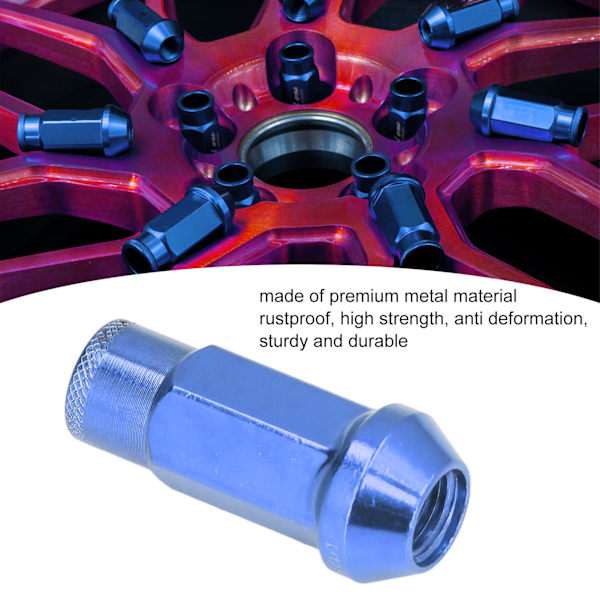 20 kpl M12x1.25 Metalliset Vannepultit Universaali Auton Tarvikkeet Vaihto Mitsubishi Blue