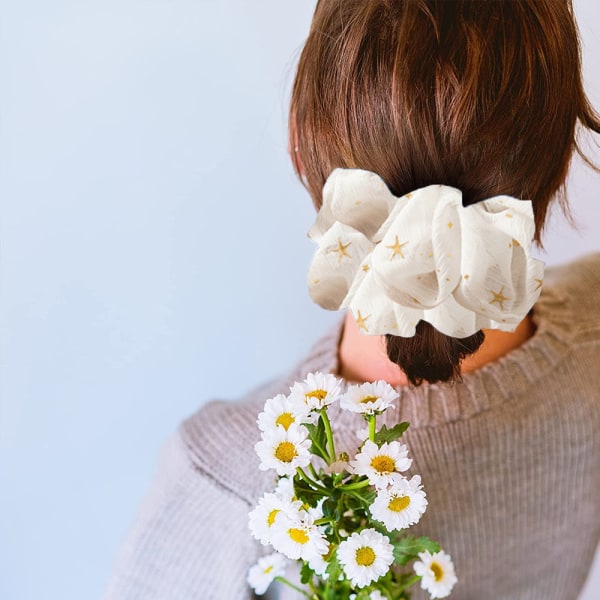 Scrunchies för hår med elastiska hårband, rep, hästsvans H