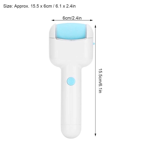 USB-oppladbart elektrisk fotfil for fjerning av hard hud og døde hudceller - Pedikyrverktøy - Hvit