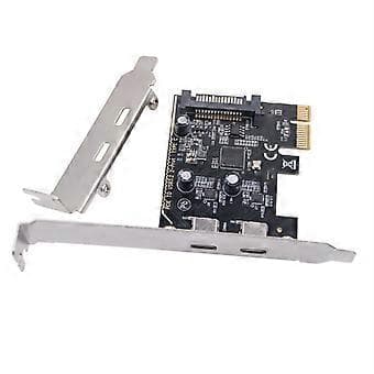 PCIE til USB 3.2 GEN1 Udvidelseskort 5Gbps 2 Port Type C USB 3.2 GEN1 Kort USB Frontpanel Adapter til Desktop