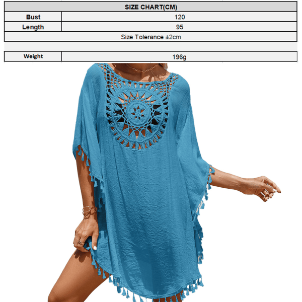 Crew Neck Cover Up Badedrakt Cut Out Beach Topper med Dusk