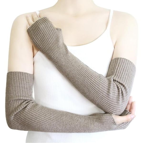 Fingerløse armvarmere til kvinder Vinter Stretchy Handsker Akryl