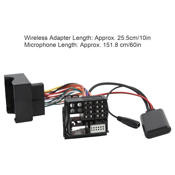 Trådløs bil lyd AUX inngangskabeladapter Bluetooth 5.0 med mikrofon erstatning for E46 320i 320ci