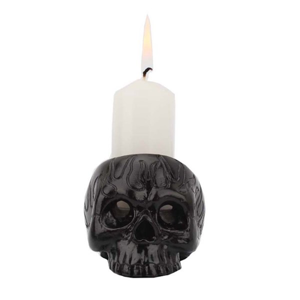 2-pack dödskalleljusstake skelettdödskalleljusstake