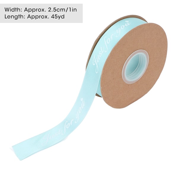 Satinband 1 tum bredd 45 yards för DIY-gåvopaket, blomsterinslag, bröllop, festdekoration, håraccessoarer, blå