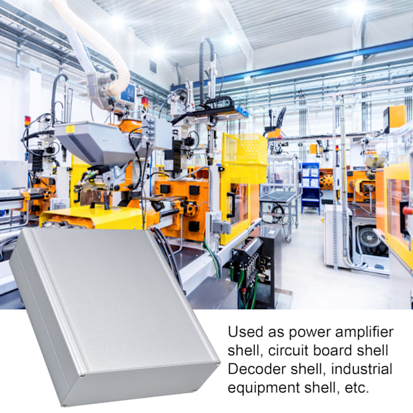 Aluminiumlegeringshölje förstärkarkretskortkoppling DIY elektroniskt fodral 62x178x200mm
