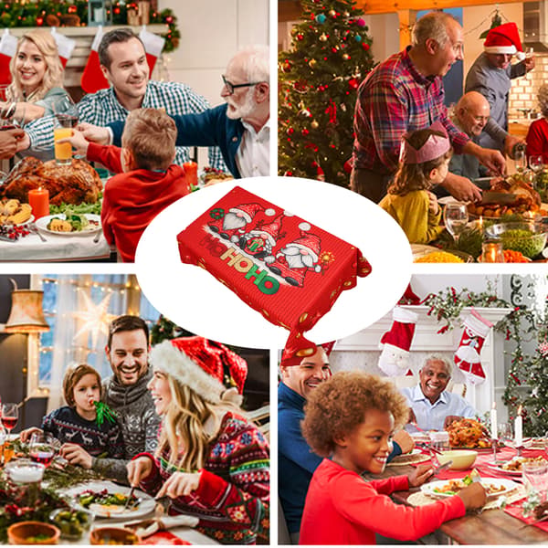 Tryckt Duk för Jul, Helg och Vinter, Rektangulär style 2