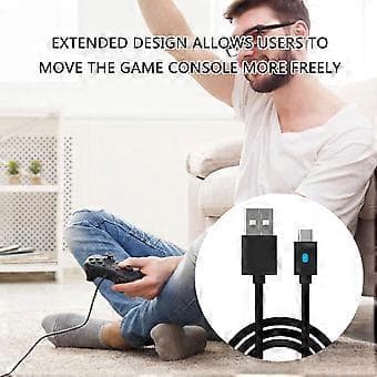Praktisk spilcontroller opladerkabel USB C strømforsyningsledning til P5 gamepad hurtig opladningsledning