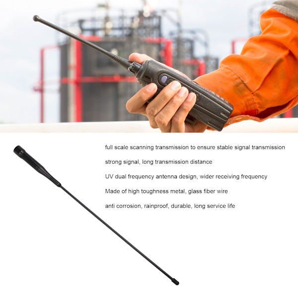 UV Dobbeltfrekvens Antenne 144 MHz 430MHz 50W Høj Gain Walkie Talkie Bilradio Antenne 39cm Længde M Type Interface