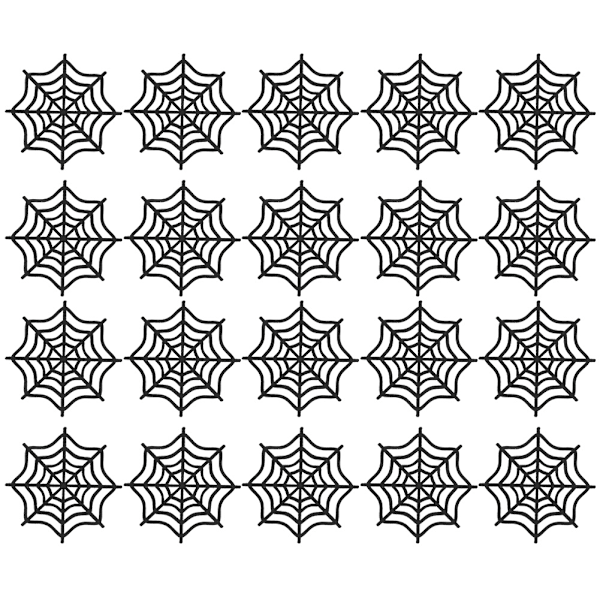 20 st Halloween-dekorationer för vägg, festtillbehör, spindelnätformade i filt för hemmet