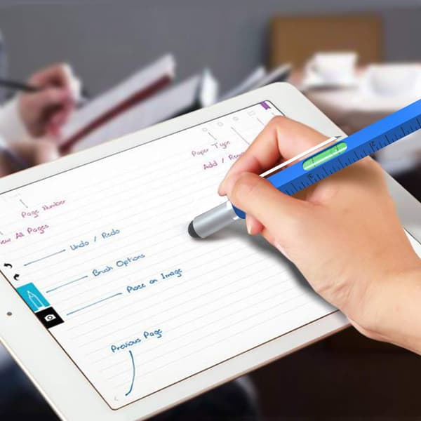 Seje pennegaver til mænd, (blå) Cutier 6-i-1 Multi Tool Tech Pen