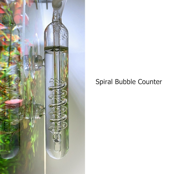 Koldioxidbubbelräknare Högtransparent Kristallglas CO2 Spiralbubbelräknare för Akvarium Fisktank
