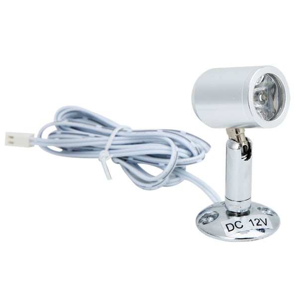 12V 1W 100-240V LED Spotlight för Skåp/Smycken/Display/Museum (US 2700K varmvit)