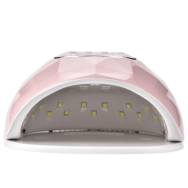 86W Profesjonell Manikyr Kunst Lampe Negle Gel Polish Rask Tørker LED Lys 100-240V (EU Plugg Rosa)