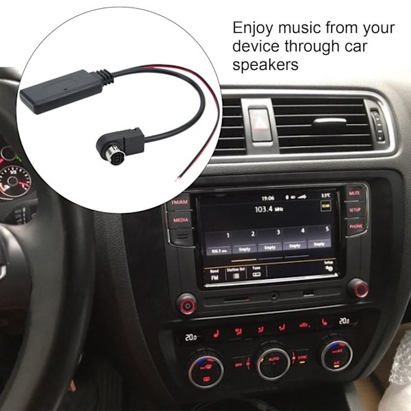 Bil Bluetooth 5.0 AUX IN Adapter Auxiliær Lydkabel DSD Stor Kapacitet Transmission til Alpine Radio Ai Net Port