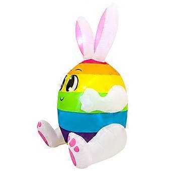 1 Sett Oppblåsbar Påskehare Øre Egg Dekorasjon Blås Opp Dekorasjon (EU Plugg)