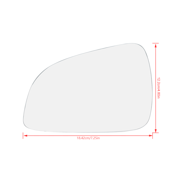 Bakspegelglas Vänster God Reflektionsförmåga Temperaturbeständig Ersättning för Opel Astra H 2009‑2011
