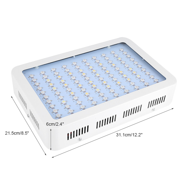 AC220-240V Täyden spektrin 100 LED-kasvivalo Hydroponics Vegs Kukinta Paneelilamppu