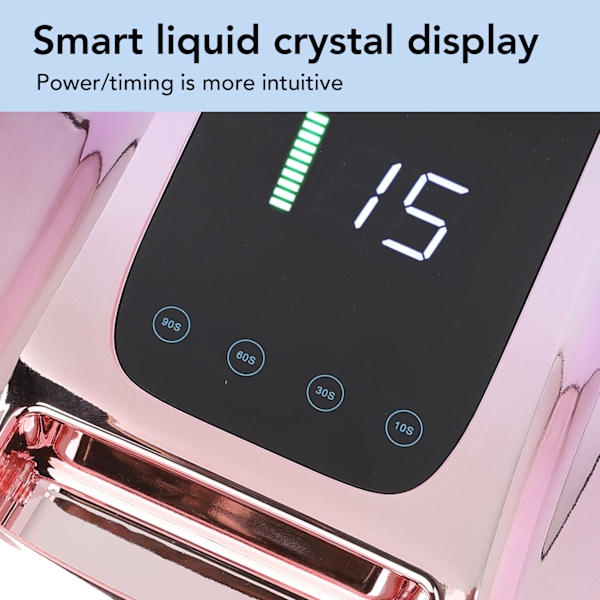 96W Nagel torkare Laddningsbar LED Sensor Snabbhärdande Nagellampa Gradient Lila 100~240V EU-kontakt