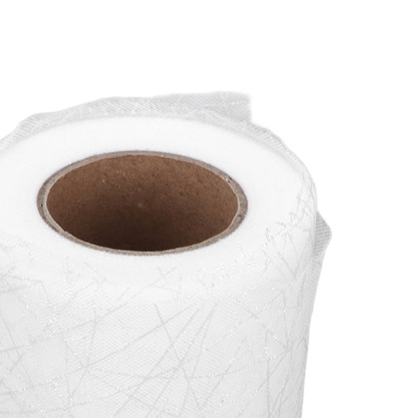 Tulle Rulle Symphony Spider Messy Web Tulle Rulle DIY Bueskæde Materiale Bånd Hvid