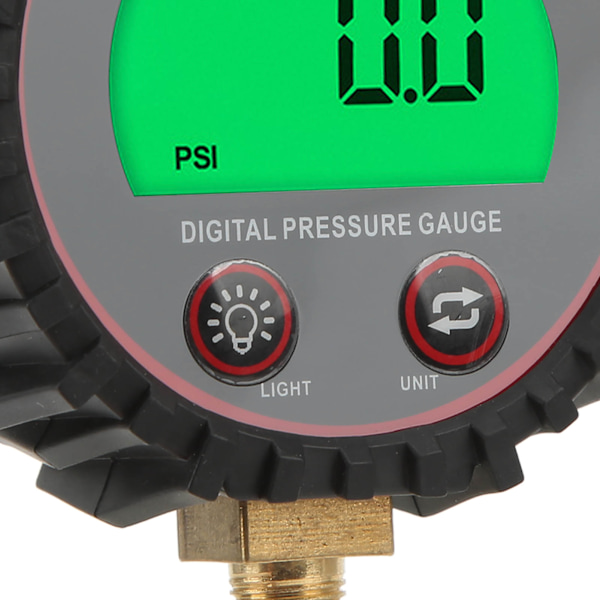 Dæktryksmåler med Digitalt Trykmåler 3‑255PSI med LCD-Skærm DC3.1V 10mm Gevind Køretøjstilbehør