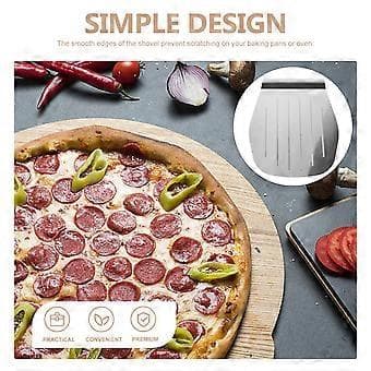 Kake Løfter Rustfritt Stål Pizza Overføringsspade Bake Kake Overføringsspade