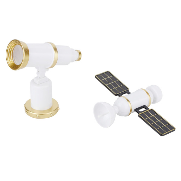Mars Rover Modell Barn Plast Rymdleksaker UFO Satellit Radar Teleskop Kit
