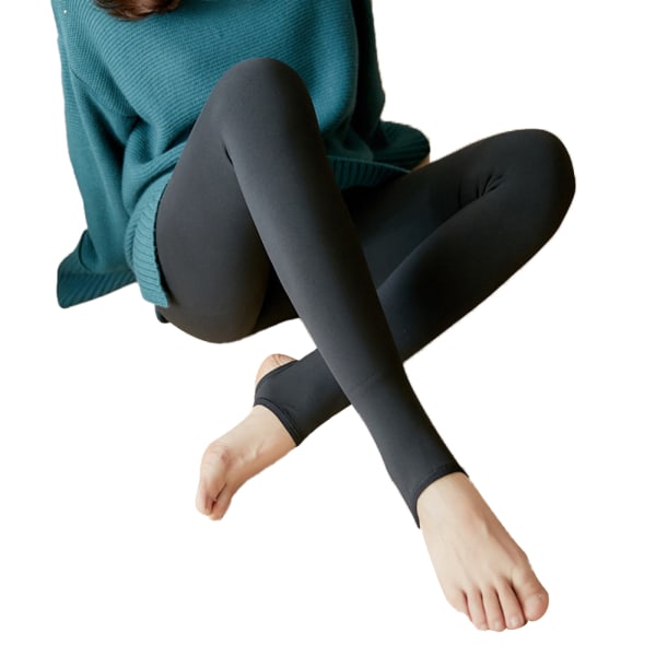 Vintertights med høy midje for kvinner Varm fløyel stretchy leggings P