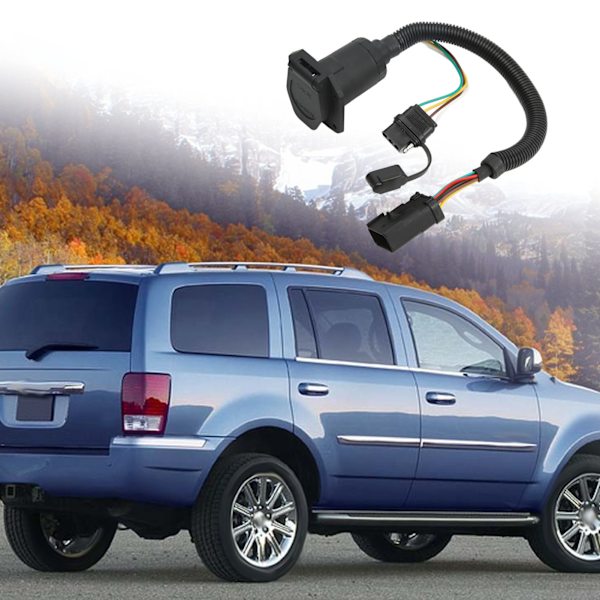Tilhengerkabelsett 7-polet 4-polet Multiplugg Tilhengertilkoblingspluggledning 20135 Erstatning for Dodge Ram 1500 2000‑2008