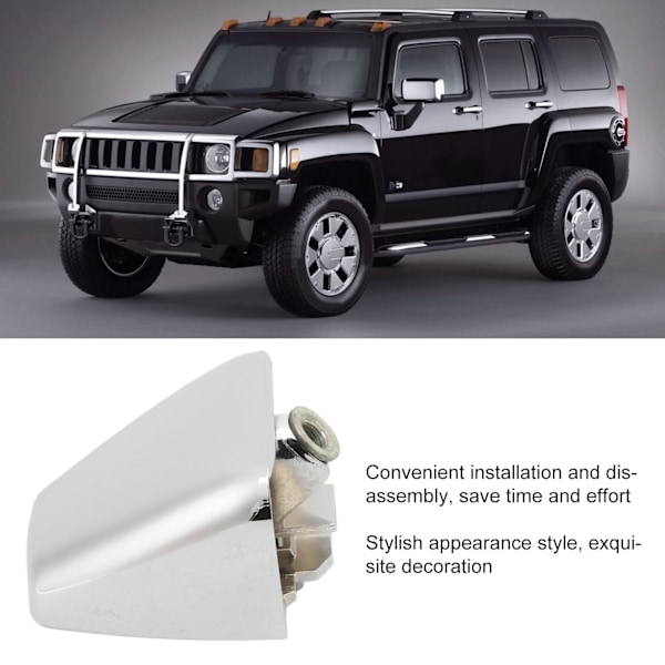 Kromdørhåndtakdeksler Glansoverflate Belegg Dørhåndtakdeksler Erstatning for Hummer H3 2006‑2010