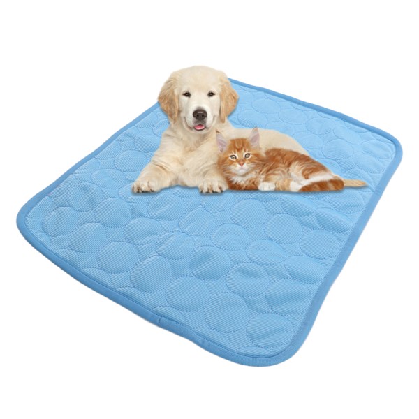 Dog Cooling Mat Breathable Washable Reusable Portable Ice Silk Kennel Mat for Home and TravelL