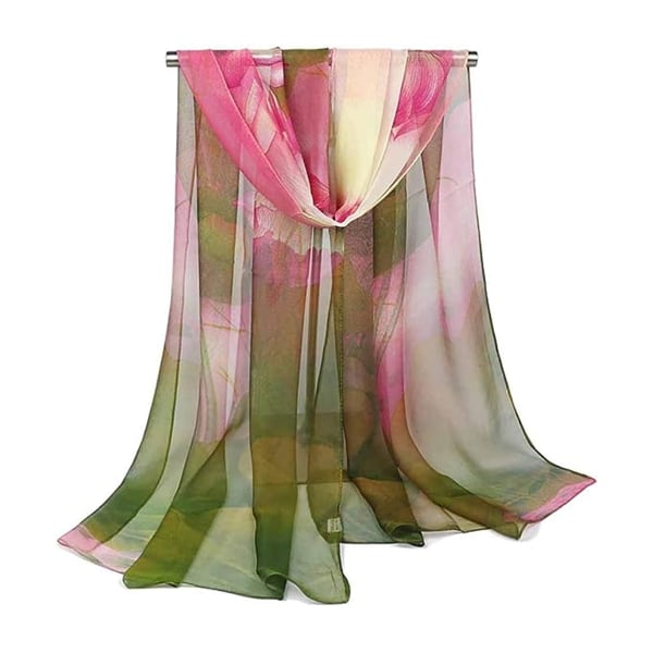Tørklæder til kvinder Letvægtsprint blomstermønster tørklæde sjal Fa