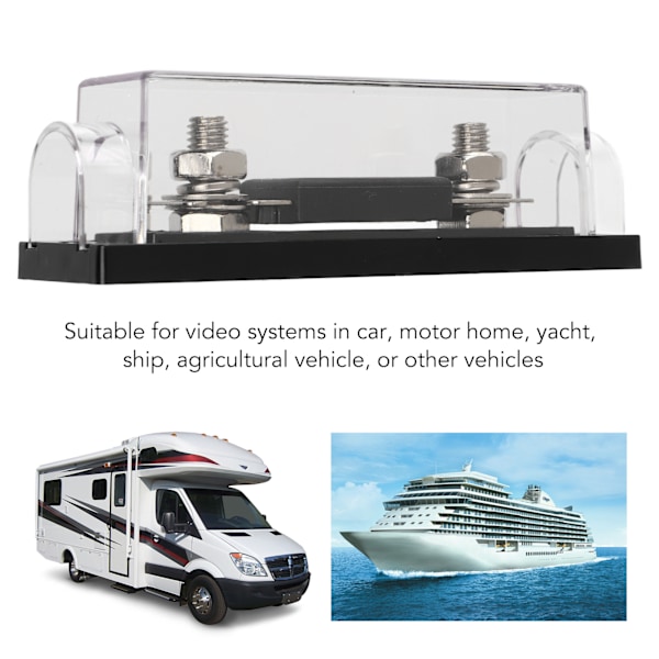 Bilsäkringar för bilstereo 150A Videosystem ANL Säkringshållare Set med 6 Säkringar för Husbil Yacht Skepp Jordbruksfordon