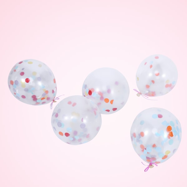 20 stk Bursdagsfest Bryllup Dekorasjon Flerfarget Konfetti Ballong Tykkelse Transparent