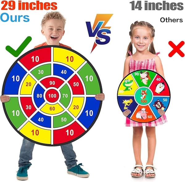 29\" stort dartskive til børn, dartskive til børn med 12 klæbrige bolde