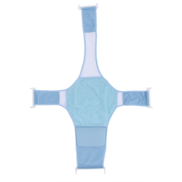 Baby Bade Net Justerbar Anti-Skrid Net Lomme Baby Bade Bruse Mesh Sæde (Blå)