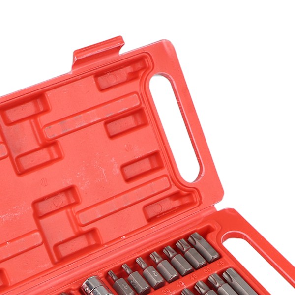 Spline Tip Bit Socket Set Master Tip Bit Socket Set med Plastik Opbevaringsboks til S2 Auto Reparation