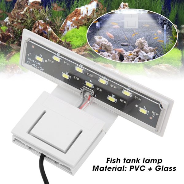 Akvarielampe med Klemme, Høj Lysstyrke LED Lampe til Akvarium 100-240V (EU Stik)