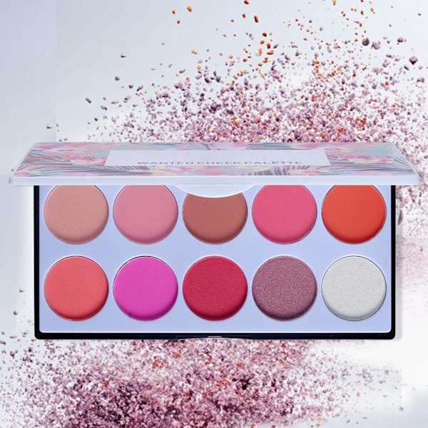 10 Farver Ansigtsmakeup Rouge Langvarig Vandfast Svedsikker Kosmetik