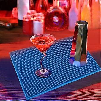 Droppbricka Cocktail Te Kopp Vattentät Köks Service Barmatta (Blå Stor Typ)