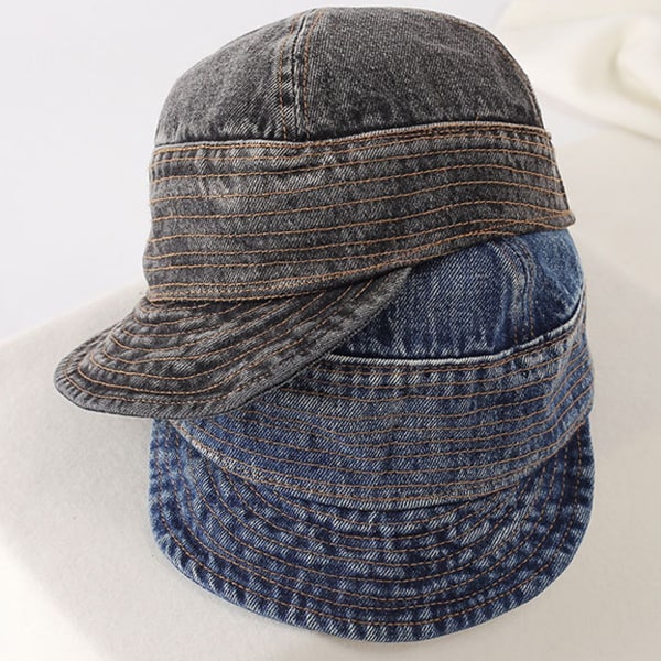 Denim Bucket Hat, Hattar för kvinnor, Dam Newsboy Kepsar Basker Hatt