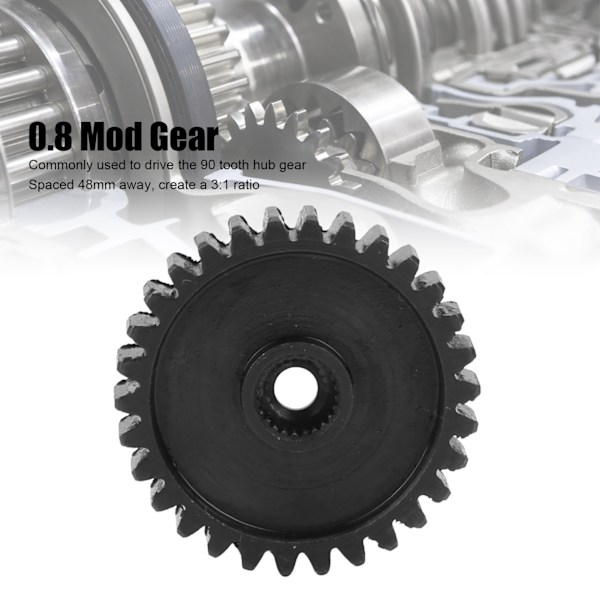 Spurväxel Stål 30 Tänder för Servo 25 Tänder Spline 0.8 Mod Industridelar 4307-1025-0030