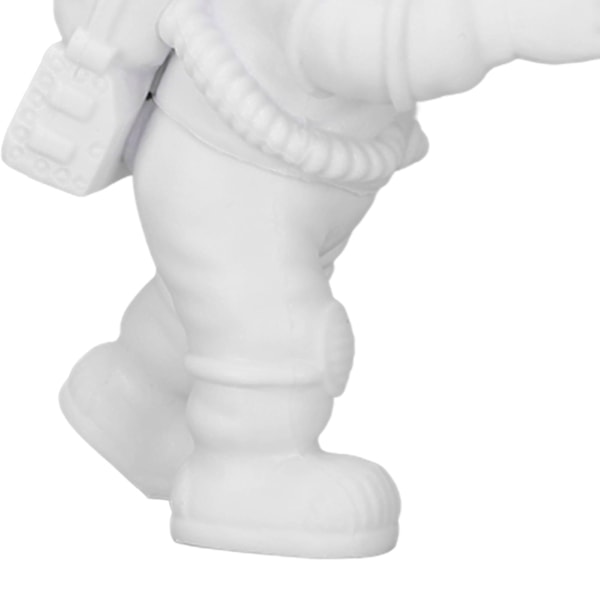 Akvaarion kelluva astronautti - söpö, ympäristöystävällinen, säädettävä PVC-kalatankikoriste pallolla ja köydellä, hopeinen naamio