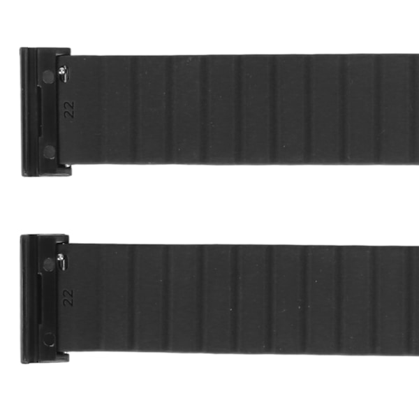 Magnetisk Urrem 26mm Svedtæt Silikon Urrem Hurtig Udskiftning Urrem til Vertix 2 Sort