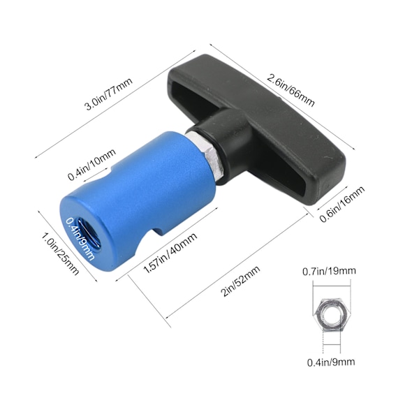 2 stk. Løftearmklemme Hætte Støtte Klemme og Tændrør Caliper 2 i 1 Værktøj til Bil Hætte Bagklap Blå