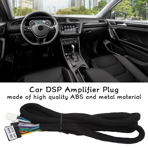 12V Bil DSP Forsterker Ledningsnett Kabelkontakt ISO Plugg Høy Fidelitet Universal for Android