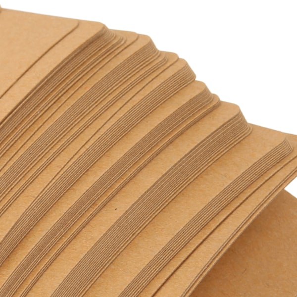 Kortpapper Utskrivbara Tjocka Kraft Tomma Vykort Set för DIY Gratulationskort Bröllopsinbjudan Anteckningskort Brun 9x5.4cm / 3.5x2.1in, 350gsm, 100st
