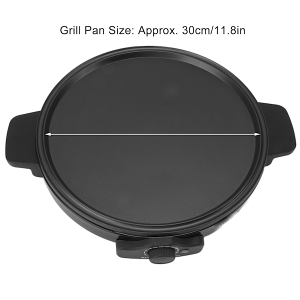 Elektrisk Crepe Maker 2000W Justerbar Precis Temperaturkontroll Pannkaka Griddle Maskin för Perfekt Brunch Blintzes Ägg Bacon Tortillas EU-kontakt